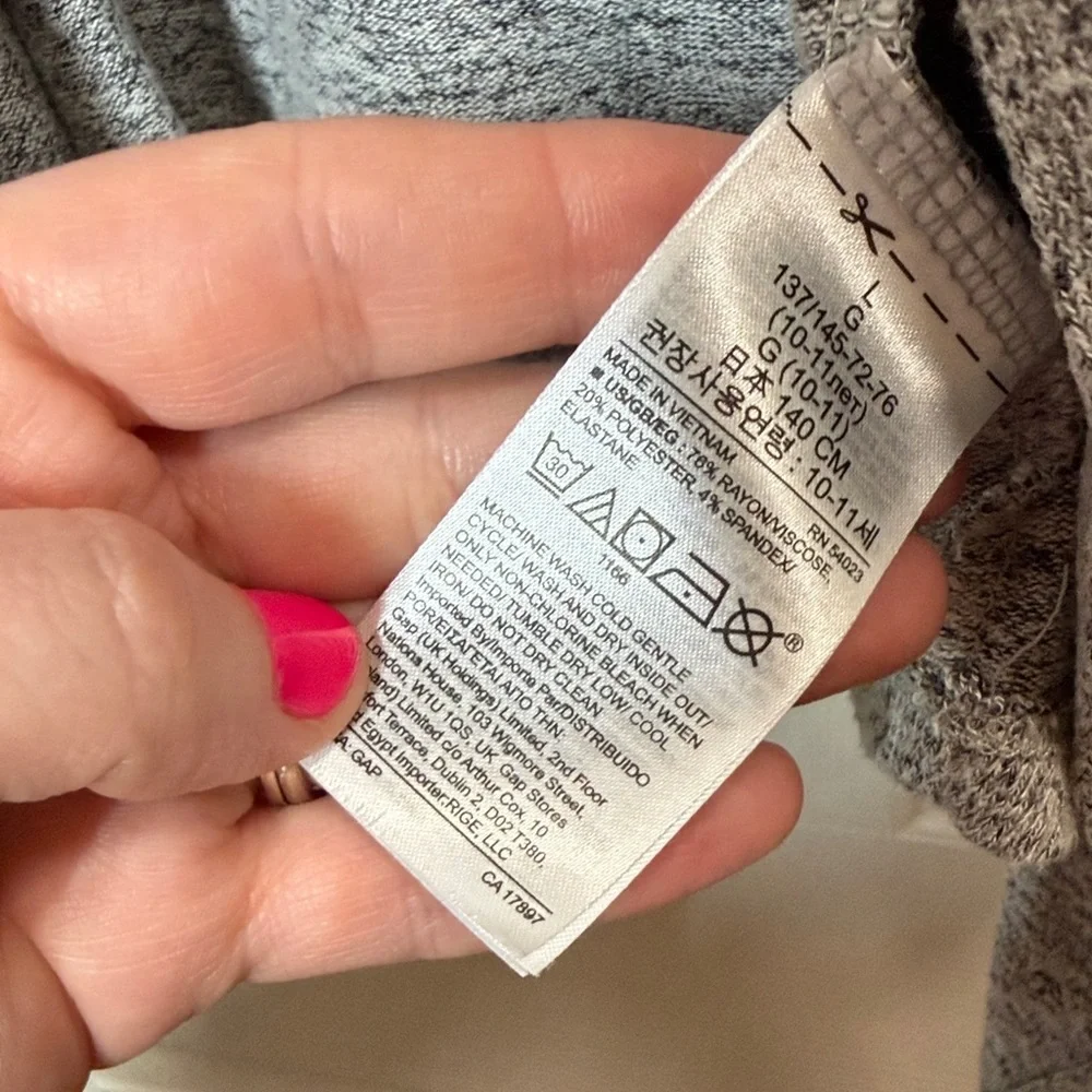 GAP Girl’s Heather Gray Open Cardigan
